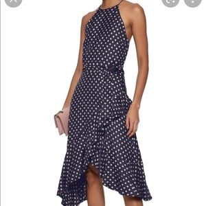 Zimmermann Ruffle Asymmetric Polka Dot Dress - size 0